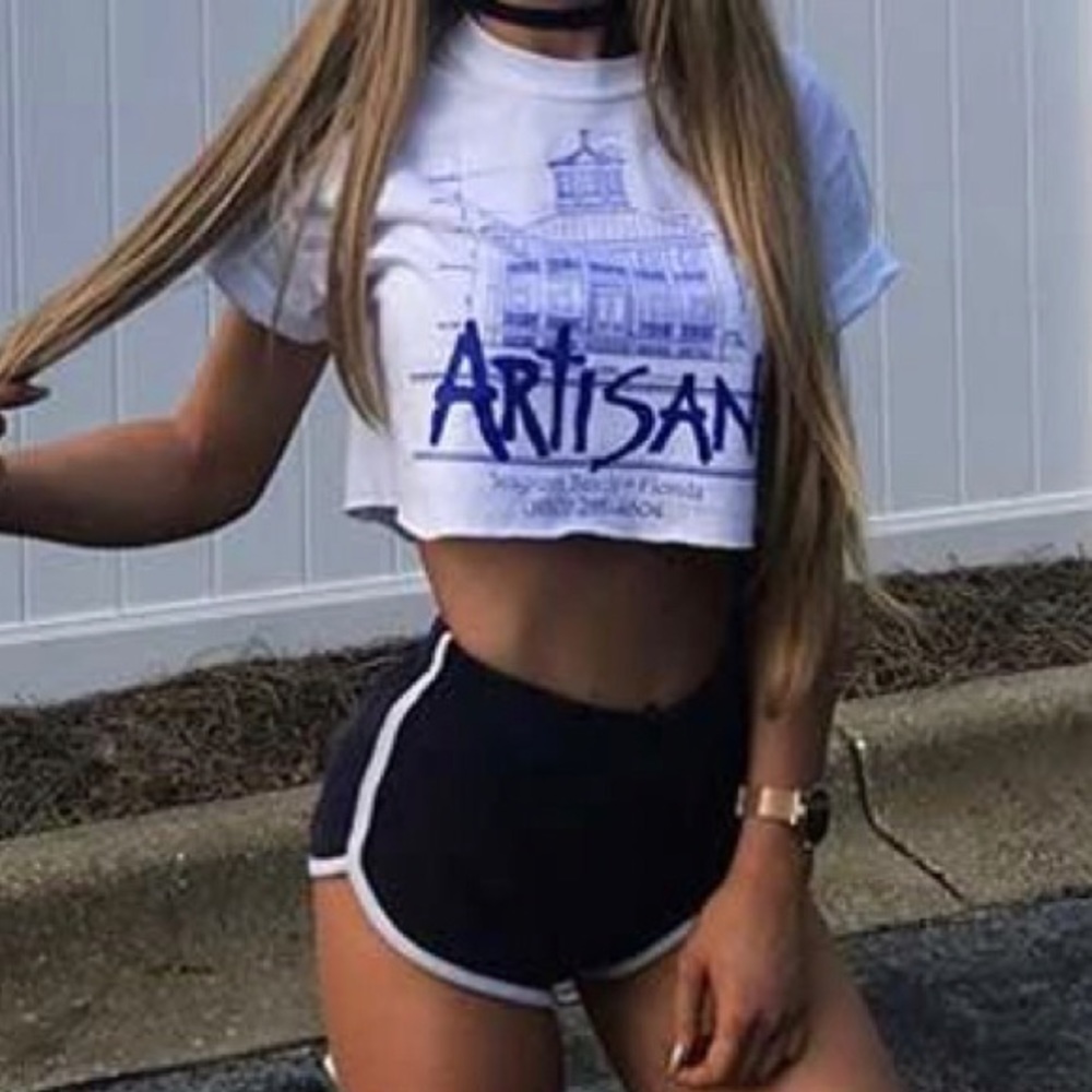 black terry shorts M